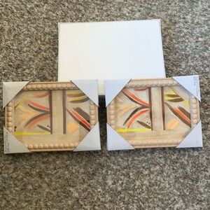 Abstract Art Canvas Set with Beige Frames